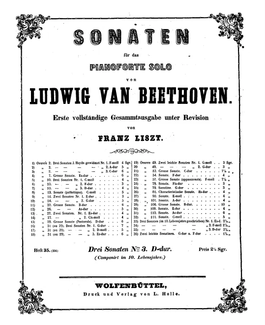 Heft 35. 3 Piano Sonatas, WoO 47, No.3
