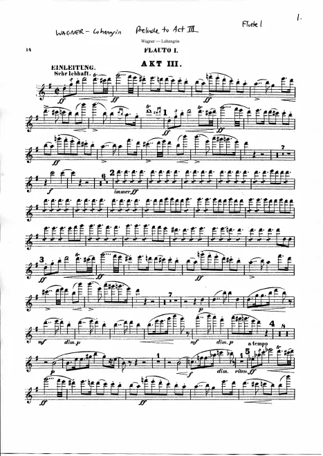 Flute 1, 2, 3