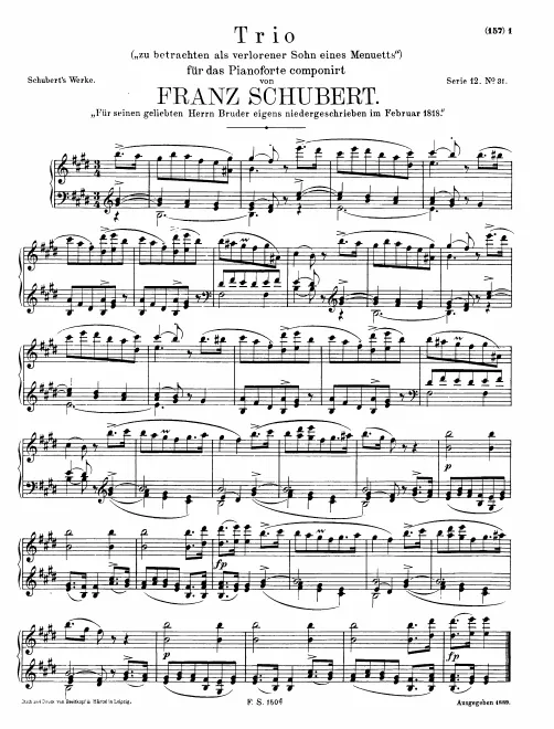 Complete Score (Including early versions of some German Dances)
