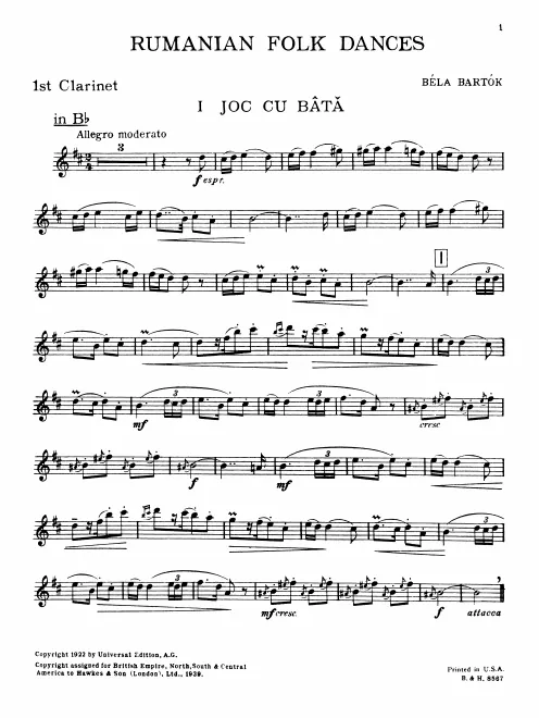 Clarinet 1, 2 (B, A)