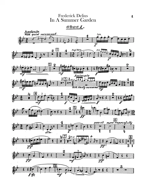Oboe 1, 2, English Horn