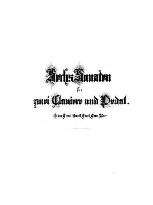 Sonata No.1 in , BWV 525