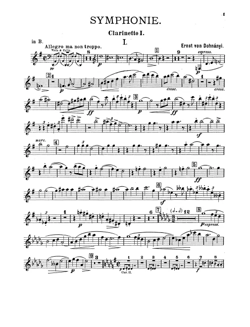 Clarinet 1 (A/B♭), 2 (A/B♭/D), 3/Bass Clarinet (B♭)