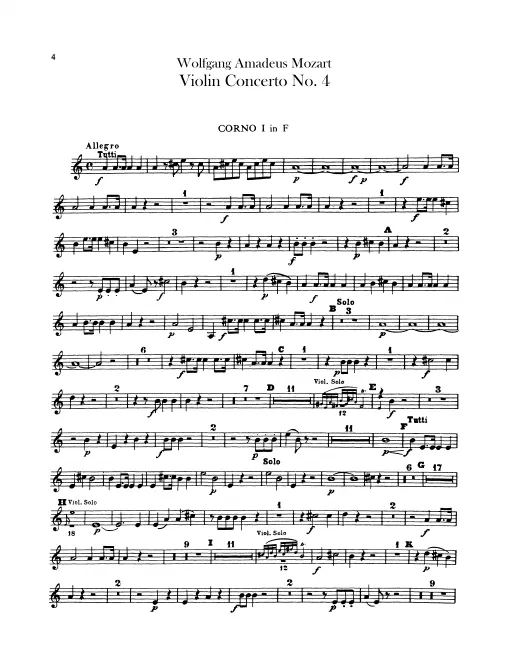 Horn 1, 2 (D, F transposed)
