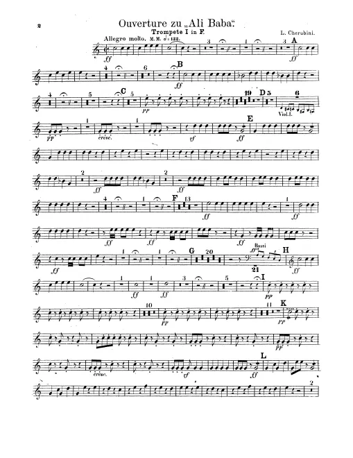 Trumpet 1, 2 (F), 3, 4 (C)