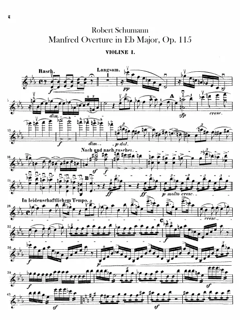 Violins I, II