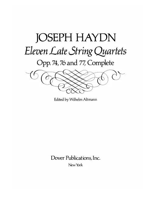 1. Quartet in , Hob.III:72