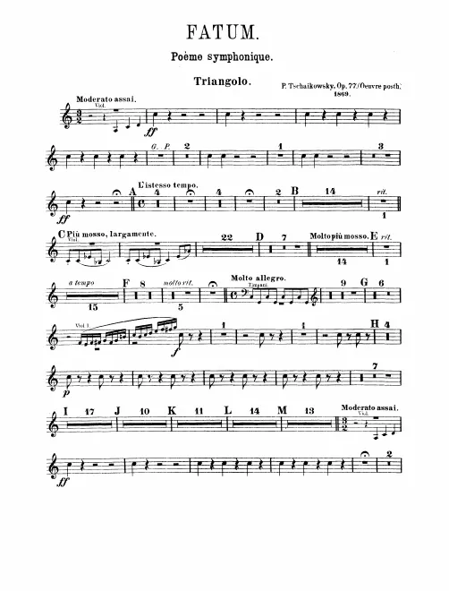 Triangle, Tam-Tam, Cymbals, Bass Drum