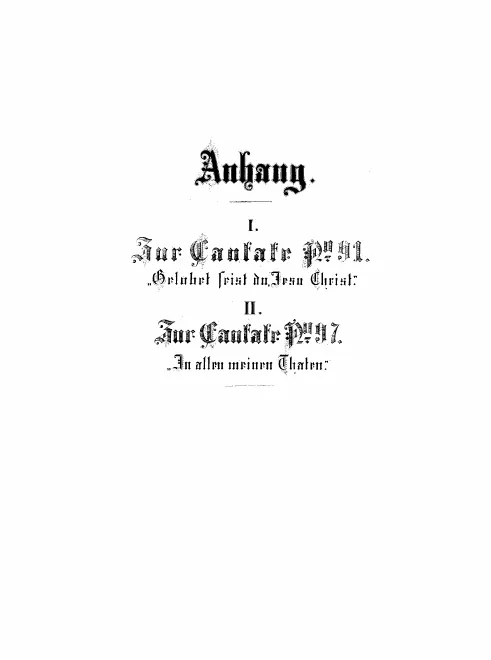 Extra movements for BWV 91 and BWV 97