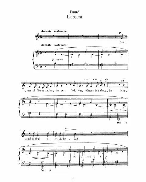 3. L'absent (, original key)