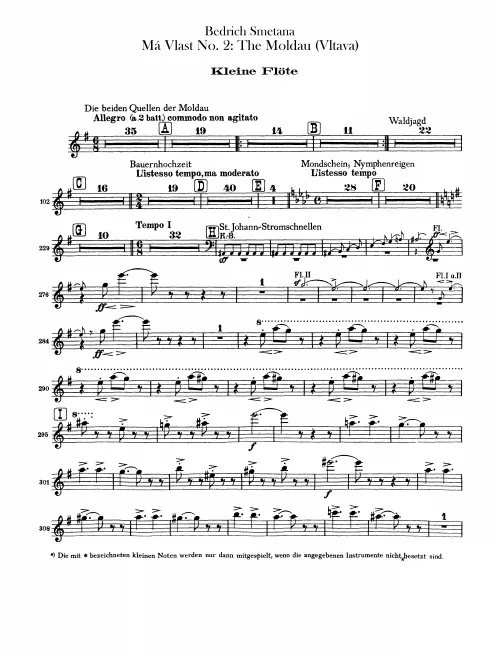 Piccolo, Flute 1, 2