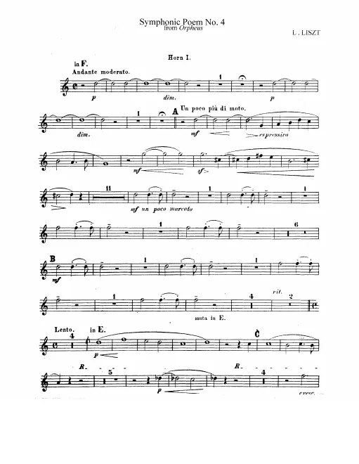 Horn 1, 2, 3, 4 (F, E, C)