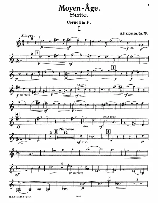 Horn 1, 2, 3, 4 (F)
