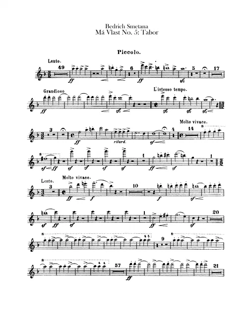 Piccolo, Flute 1, 2