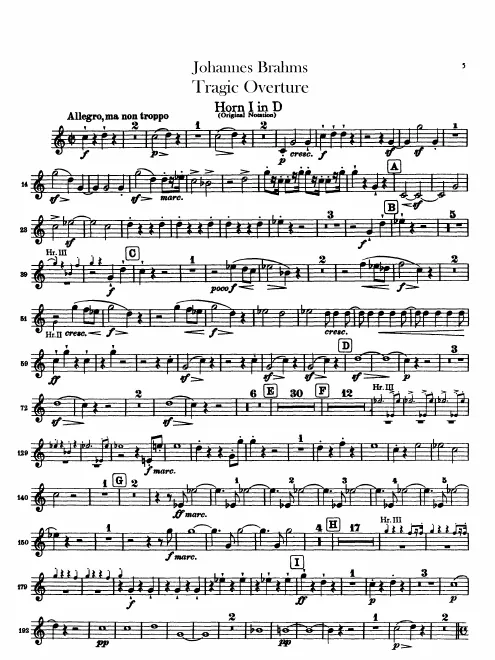 Horn 1, 2 (D, plus F transposed)
