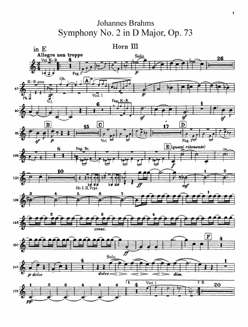 Horn 3, 4 (E, C basso)