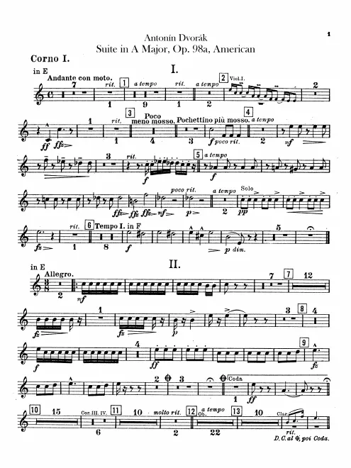 Horn 1, 2, 3, 4 (E, F)