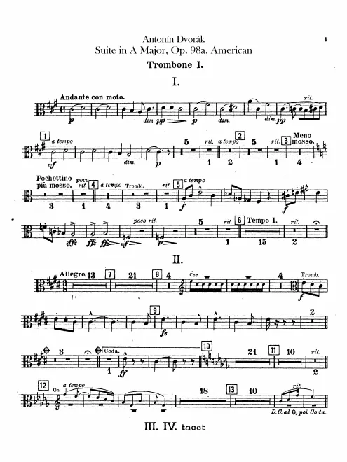 Trombone 1, 2, 3, Tuba