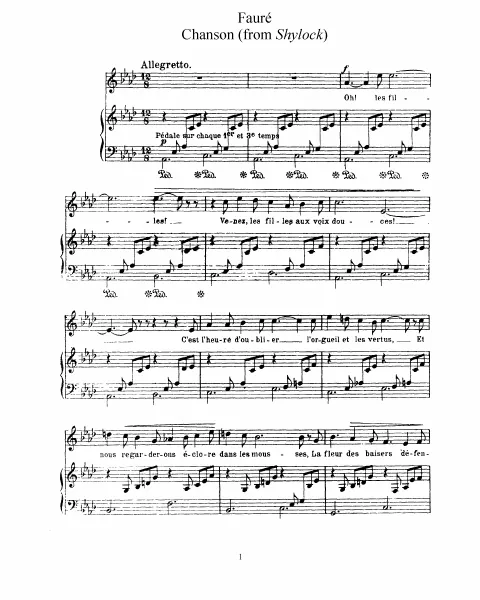 Chanson et Madrigal