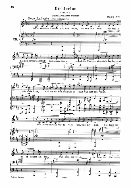 Complete Score (original / high voice, )