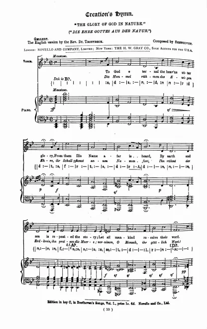 Complete Score (medium voice, transposed to )