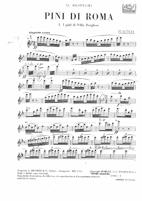 Piccolo, Flute 1, 2