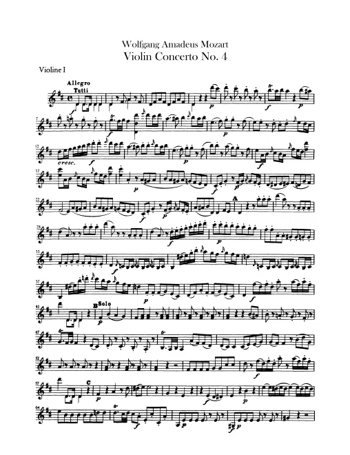 Violins I, II