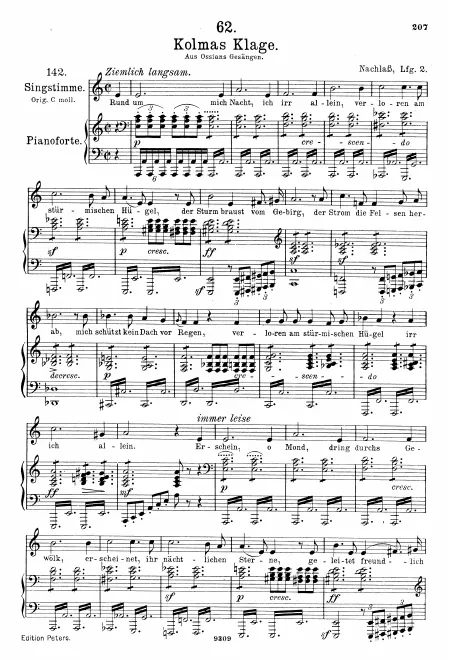 Complete Score (Medium Voice, transposed to )