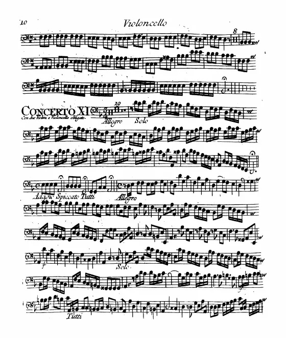 Cellos (solo and ripieno)