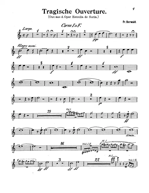 Horn 1, 2 (F), 3, 4 (D)