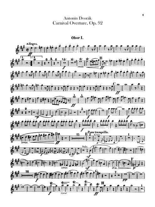 Oboe 1, 2, English Horn