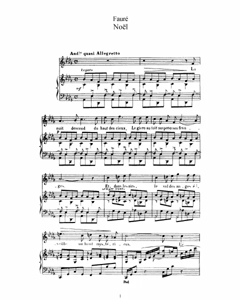 1. Noël (A major) - score