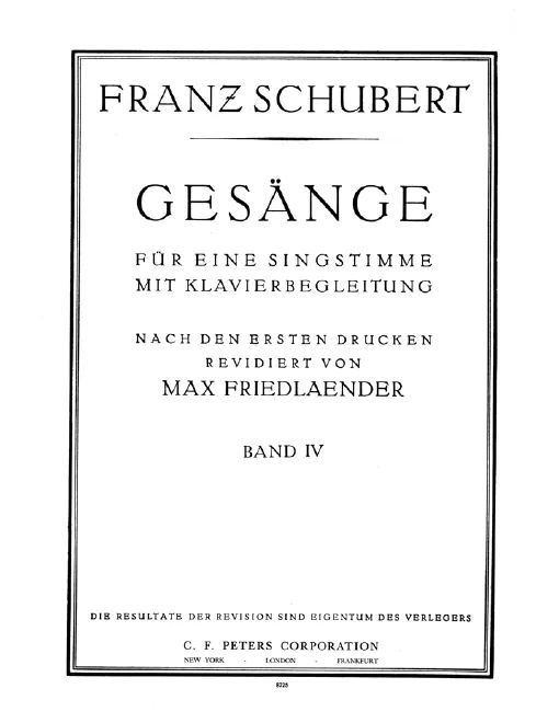 Complete Lieder, Book 4, part 1