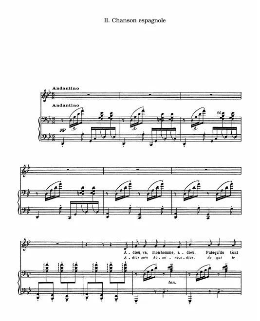 1. Chanson espagnole
