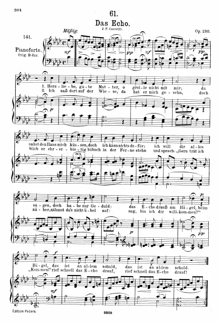 Complete Score (Medium Voice, transposed to )