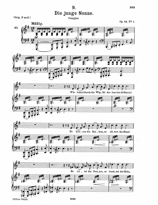 Complete Score (Medium voice, transposed to )