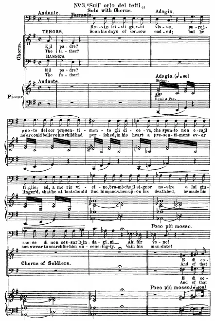 3. Solo with Chorus: Sull' orlo dei tetti