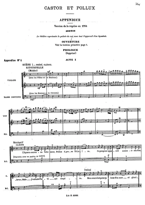 Appendix for Acts I to III