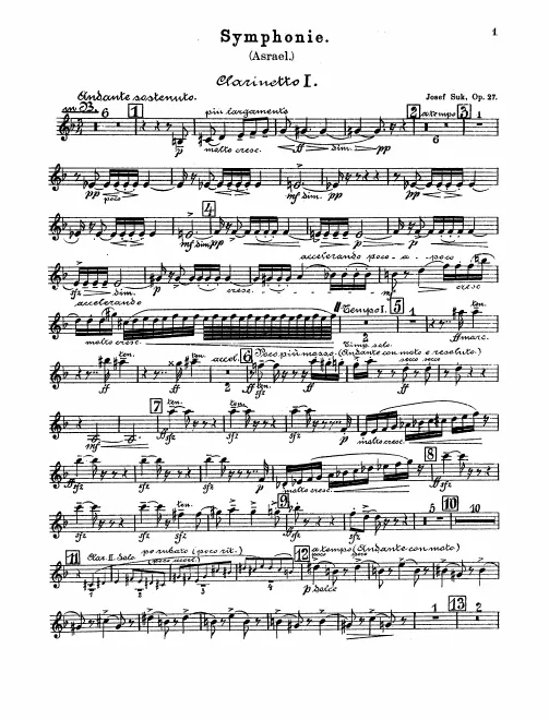 Clarinet 1, 2 (A/B♭/E♭), Bass Clarinet (A/B♭)