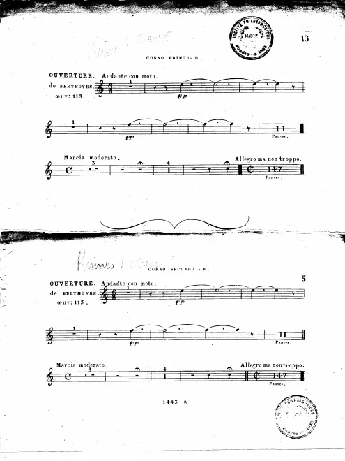 Horn 1/2 (D), 3 (G), 4 (G)