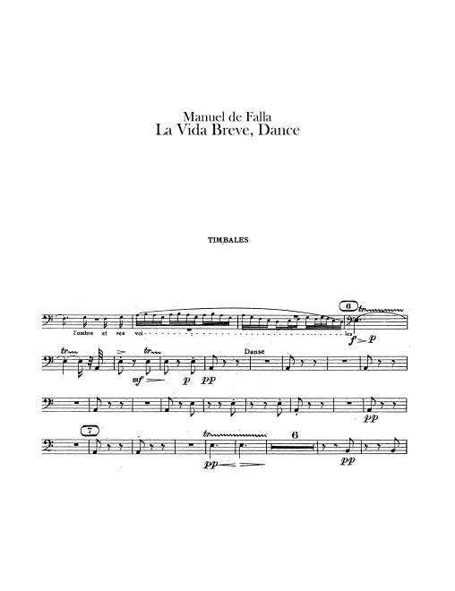 Timpani, Glockenspiel, Triangle/Cymbals/Bass Drum/Castanets