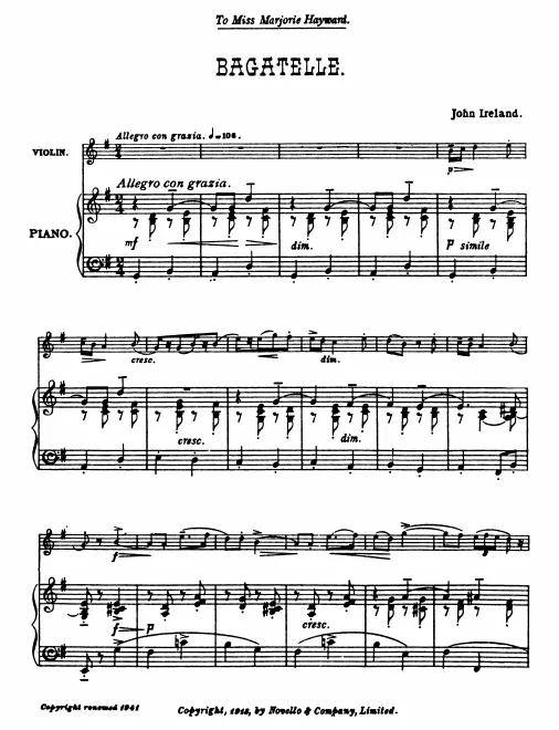 Piano Score and Violin Part