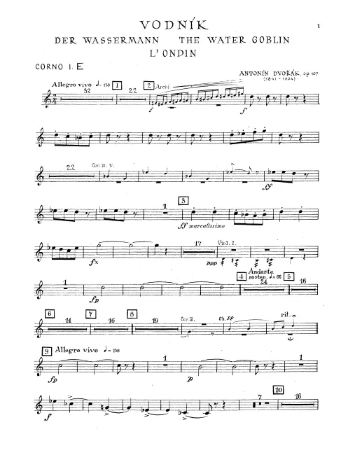 Horn 1, 2, 3, 4 (E)