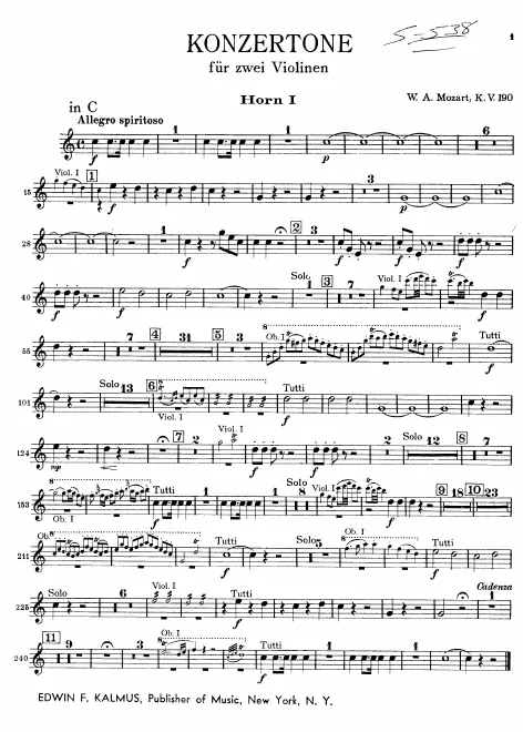 Horn 1, 2 (C/F)