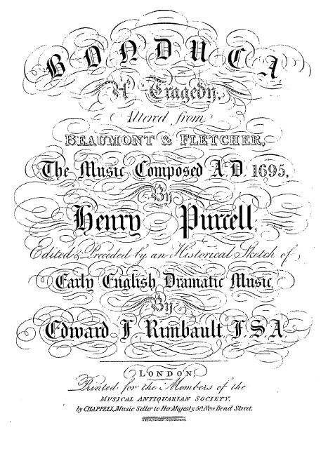Introduction; The History of Dramatic Music in England Script; Contents