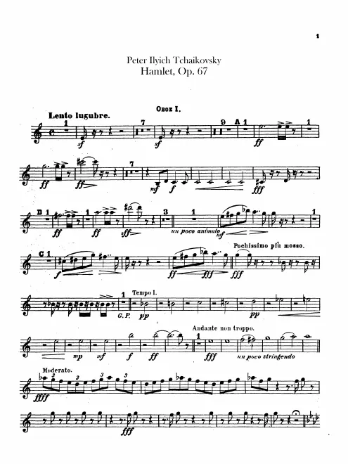 Oboe 1, 2, English Horn