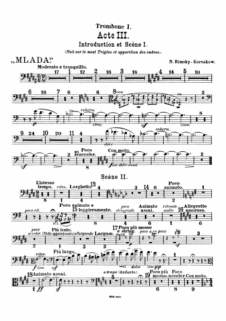 Trombone 1, 2, 3, Tuba