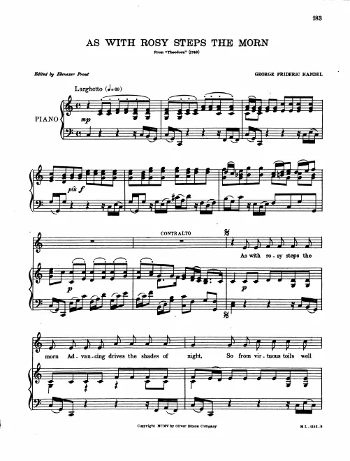 Aria: As with rosy steps the morn (Act I, Sc.4, No.18)