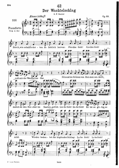 Complete Score (Low Voice, transposed to )