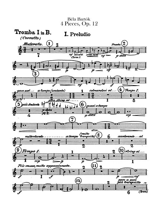Trumpet 1, 2, 3, 4 (all doubling on Cornet) (B)